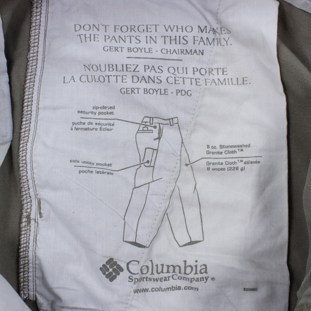 Columbia Roc Pant Men 40x32 Khaki Granite Cloth Utility Hiking Outdoor Casual - Picture 6 of 9
